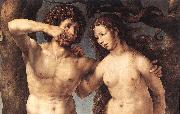 GOSSAERT, Jan (Mabuse) Adam and Eve (detail) sdg Germany oil painting artist